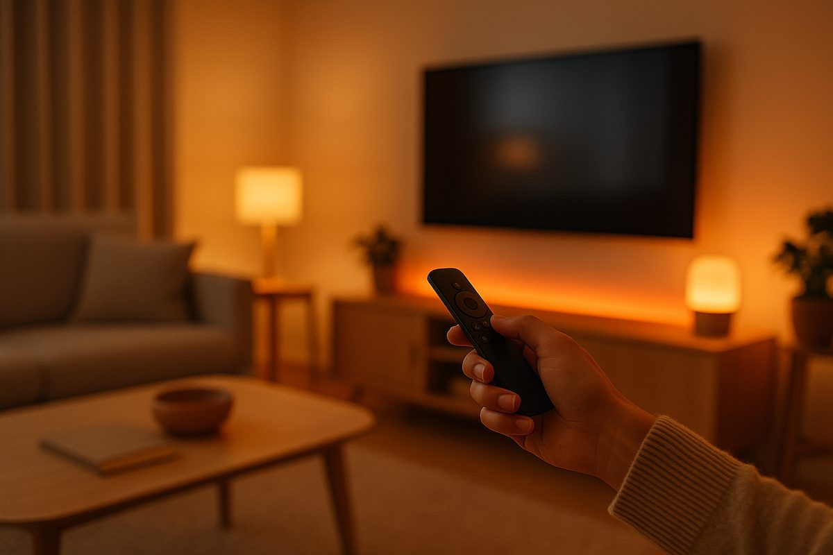 Smart Home im Wohnzimmer: Licht, Beschattung und Multimedia zentral gesteuert